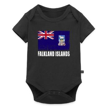 Drapeau des îles Falkland - Body à manches courtes Premium Bébé - noir - Devant