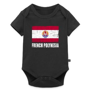 French Polynesia Flag - Baby Premium short-sleeve bodysuit - black - Front
