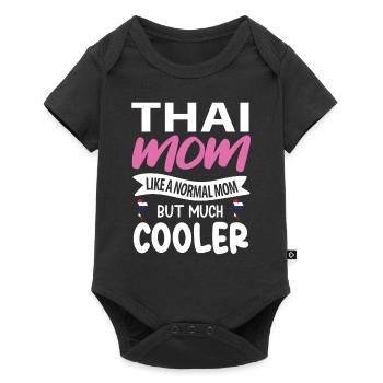 Thai Mom Gift - Baby Premium short-sleeve bodysuit - black - Front