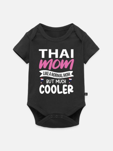 Thailändisches Mama geschenk - Baby Premium Kurzarmbody - Schwarz