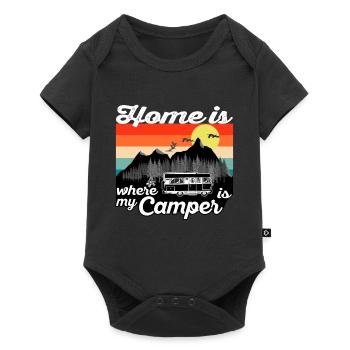 Home is where my camper is - Vintage Sunset - Baby Premium short-sleeve bodysuit - black - Front
