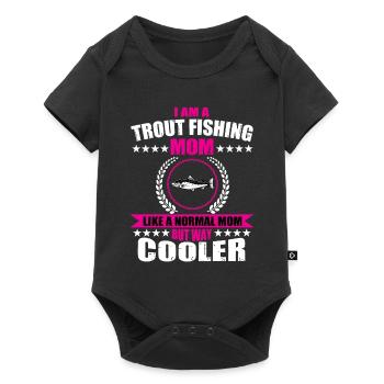 Trout Fishing Mom - Baby Premium short-sleeve bodysuit - black - Front