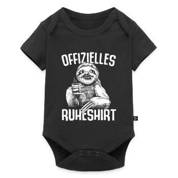Offizielles Ruheshirt Lustiges Faultier Ausruhen - Baby Premium Kurzarmbody - Schwarz - Vorne