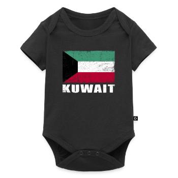 Kuwait Flag Grunge Kuwait Flag - Baby Premium short-sleeve bodysuit - black - Front