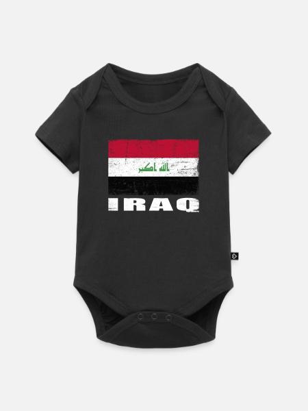 Ads Flagge Grunge Ads Fahne - Baby Premium Kurzarmbody - Schwarz