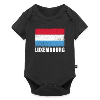 Luxembourg Flag Grunge Luxembourg Flag - Baby Premium short-sleeve bodysuit - black - Front