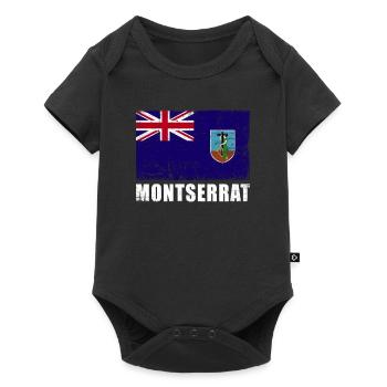 Montserrat Flag Grunge Montserrat Flag - Baby Premium short-sleeve bodysuit - black - Front