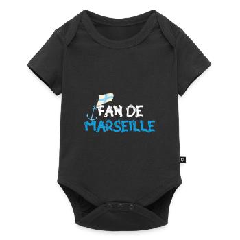 Fan de Marseille - Body à manches courtes Premium Bébé - noir - Devant