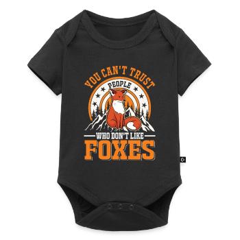 Fox Cadeau Renard Roux - Body à manches courtes Premium Bébé - noir - Devant