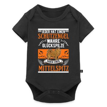 Mittelspitz Schutzengel - Baby Premium Kurzarmbody - Schwarz - Vorne