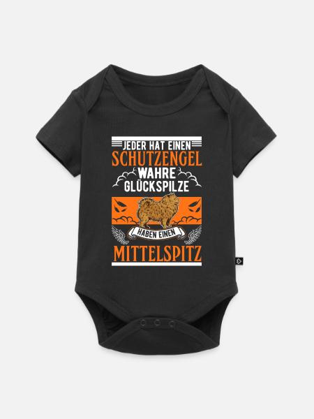 Mittelspitz Schutzengel - Baby Premium Kurzarmbody - Schwarz