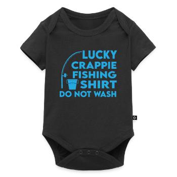 Lucky Crappie Fishing T-Shirt - Baby Premium short-sleeve bodysuit - black - Front