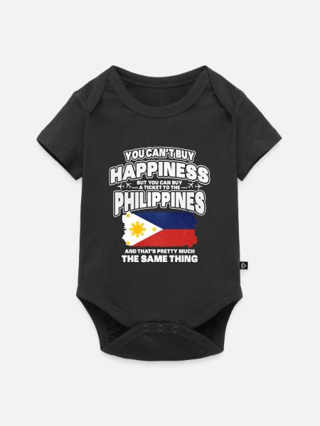 Philippinen - Baby Premium Kurzarmbody - Schwarz