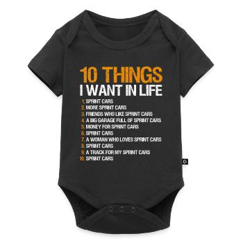Sprint Car Racing Saying - Baby Premium short-sleeve bodysuit - black - Front