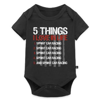 Sprint Car Racing Saying - Baby Premium short-sleeve bodysuit - black - Front