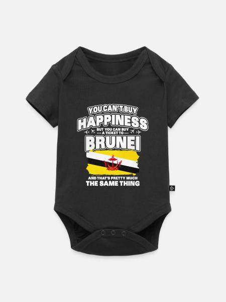 Brunei - Baby Premium Kurzarmbody - Schwarz