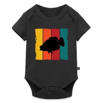 Silhouette de poisson crappie - Body à manches courtes Premium Bébé - noir - Devant