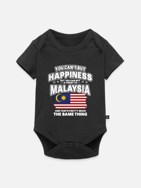 Malaysia - Baby Premium Kurzarmbody - Schwarz