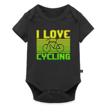 I love cycling - Baby Premium short-sleeve bodysuit - black - Front