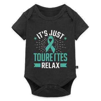Tourette Syndrome Relax It's Just Tourettes - Baby Premium short-sleeve bodysuit - black - Front