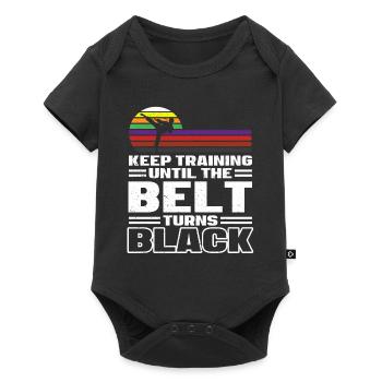 Keep Training Until The Belt Turns Black Karate - Baby Premium short-sleeve bodysuit - black - Front