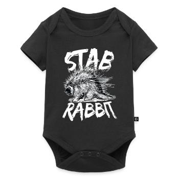 Funny Stab Rabbit Rodent Porcupine - Baby Premium short-sleeve bodysuit - black - Front