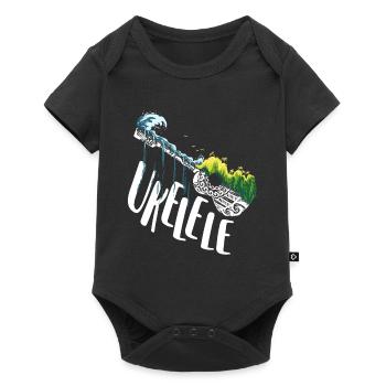 Ukulele Guitare Ukulélé Joueur Hawaii Musicien - Body à manches courtes Premium Bébé - noir - Devant