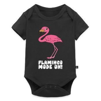 Drôles de graphismes flamants roses - Body à manches courtes Premium Bébé - noir - Devant