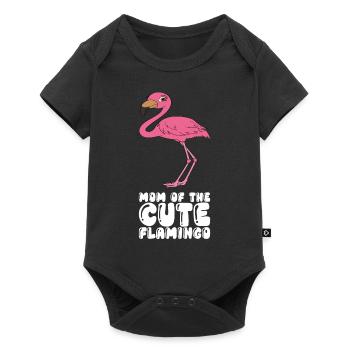 Funny flamingo graphics - Baby Premium short-sleeve bodysuit - black - Front