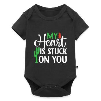 My Heart Is Stuck to You - Funny Cactus - Baby Premium short-sleeve bodysuit - black - Front