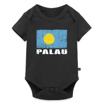 Drapeau des Palaos Drapeau des Palaos Grunge Drapeau des Palaos - Body à manches courtes Premium Bébé - noir - Devant