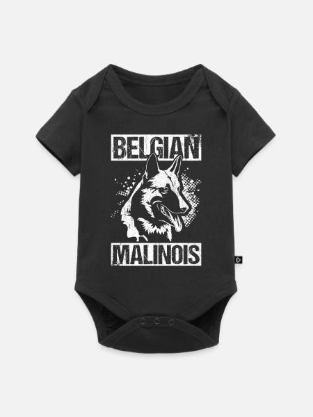 Belgian Malinois Hunde - Baby Premium Kurzarmbody - Schwarz