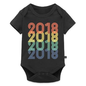 Cool Retro 2018, 5 Years Old, 5th Birthday Kids - Baby Premium short-sleeve bodysuit - black - Front