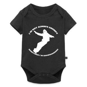 Snowboard Wintersport Spruch Snowboardfahrer - Baby Premium Kurzarmbody - Schwarz - Vorne