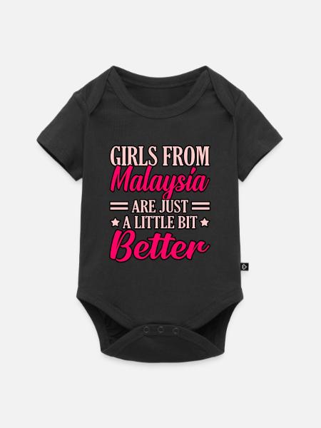 Malaysia - Baby Premium Kurzarmbody - Schwarz