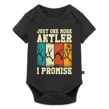 Buck Deer Hunting Hunter Vintage - Body à manches courtes Premium Bébé - noir - Devant