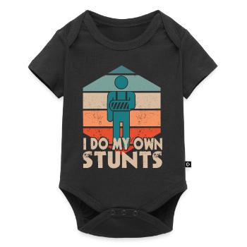 Je fais mes propres cascades qui sont bonnes - Body à manches courtes Premium Bébé - noir - Devant