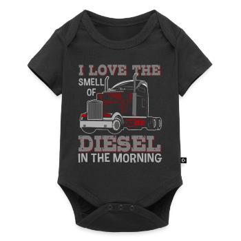 Ich Liebe Den Geruch Von Diesel Im Morning - Baby Premium Kurzarmbody - Schwarz - Vorne