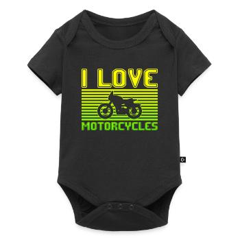 I love motorcycles - Baby Premium short-sleeve bodysuit - black - Front