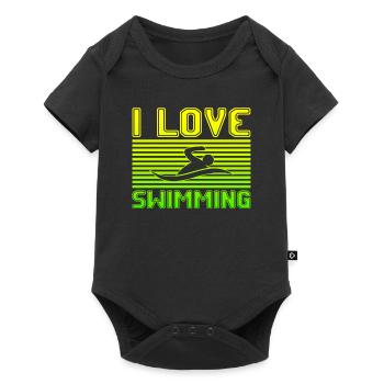 J’adore la natation - Body à manches courtes Premium Bébé - noir - Devant