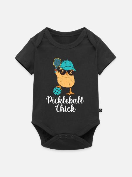 Pickleball-Chic, Pickleball-Spieler - Baby Premium Kurzarmbody - Schwarz