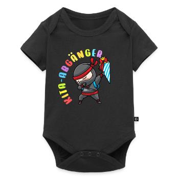 Kita Abgänger Schultüte Ninja Kindergarten - Baby Premium Kurzarmbody - Schwarz - Vorne