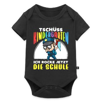 Schulkind Einschulung Polizei - Baby Premium Kurzarmbody - Schwarz - Vorne