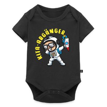 Kita Abgänger Schultüte Astronaut Kindergarten - Baby Premium Kurzarmbody - Schwarz - Vorne