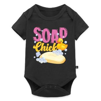 Soap Making Crafting Chicken Soap - Baby Premium Kurzarmbody - Schwarz - Vorne