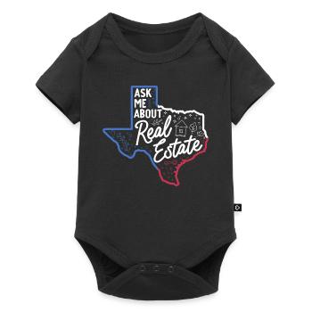 Fragen Sie mich über Real Estate Texas Real Estate Agent - Baby Premium Kurzarmbody - Schwarz - Vorne