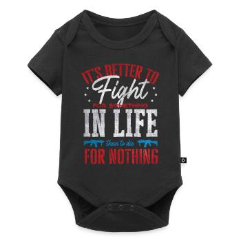 US patriotic quotes, patriot, patriots - Baby Premium short-sleeve bodysuit - black - Front