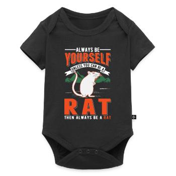 Rat Gift Domestic Rat Rat Owner - Baby Premium short-sleeve bodysuit - black - Front