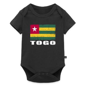 Togo Flag Grunge Togo Flag - Baby Premium short-sleeve bodysuit - black - Front