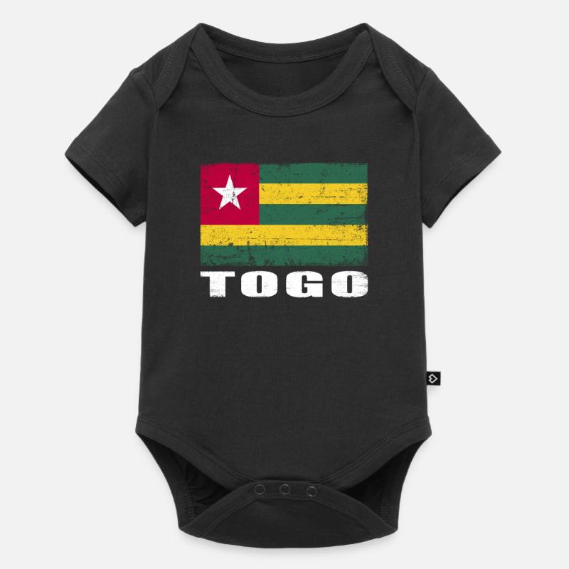 Drapeau du Togo Grunge Drapeau du Togo - Body à manches courtes Premium Bébé - noir